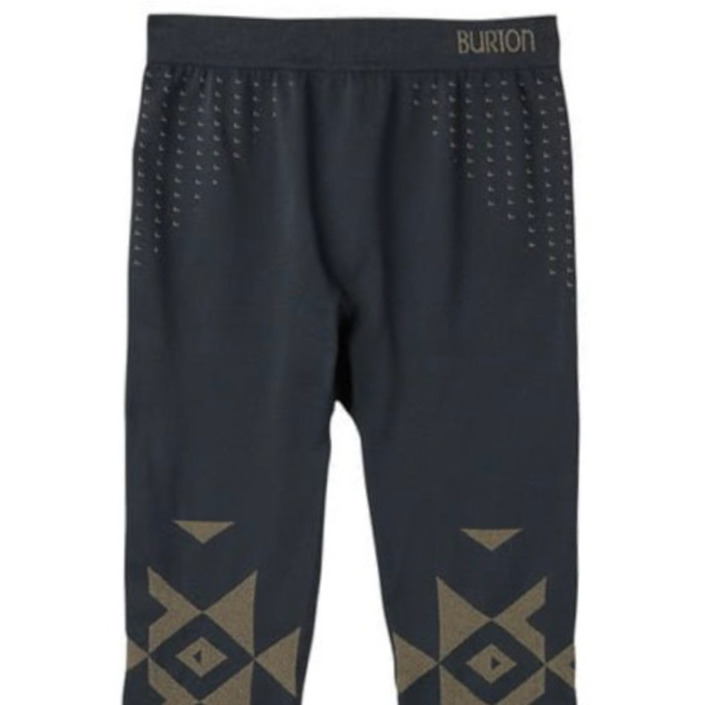 BURTON Dry Ride Power Stretch Base Layer Pants Active Tights Graphic Leggings